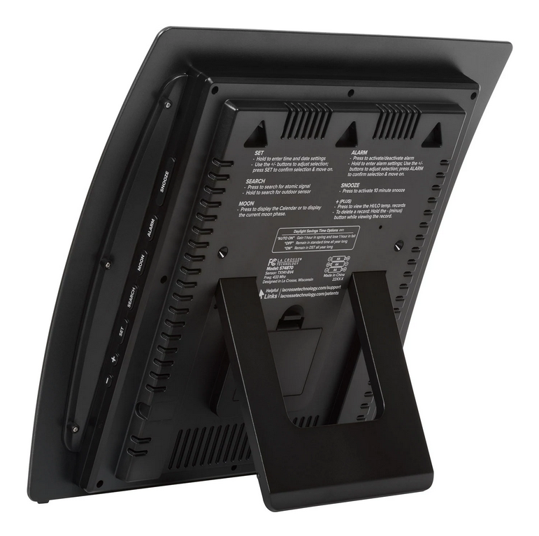 La Crosse Technology Curved Digital Atomic Wall Clock