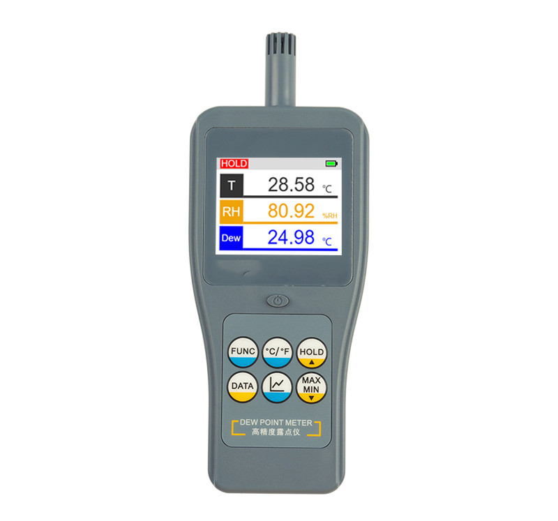 Integrated Dew Point Meter with Relative Humidity Range 0~100%RH LCD