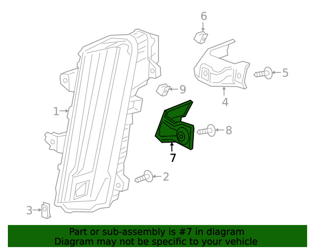 Genuine GM Driver Side Headlamp Bracket 84468995