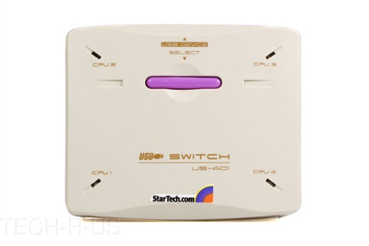 StarTech USB421 4-to-1 Manual USB Switch USB Bus Powered Compact Beige PC MAC