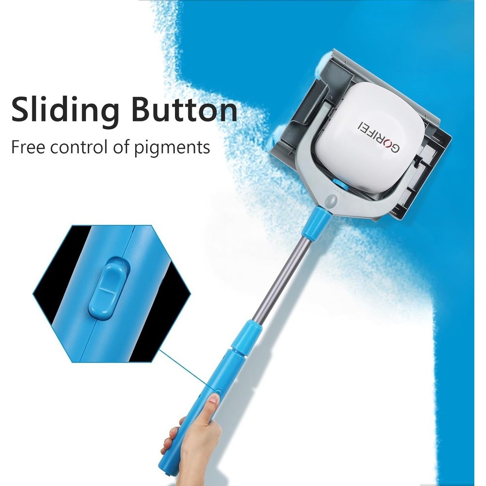 Automatic Paint Roller Kit, 8-Inch Ejection Paint Roller Brush with 1.2L Bucket