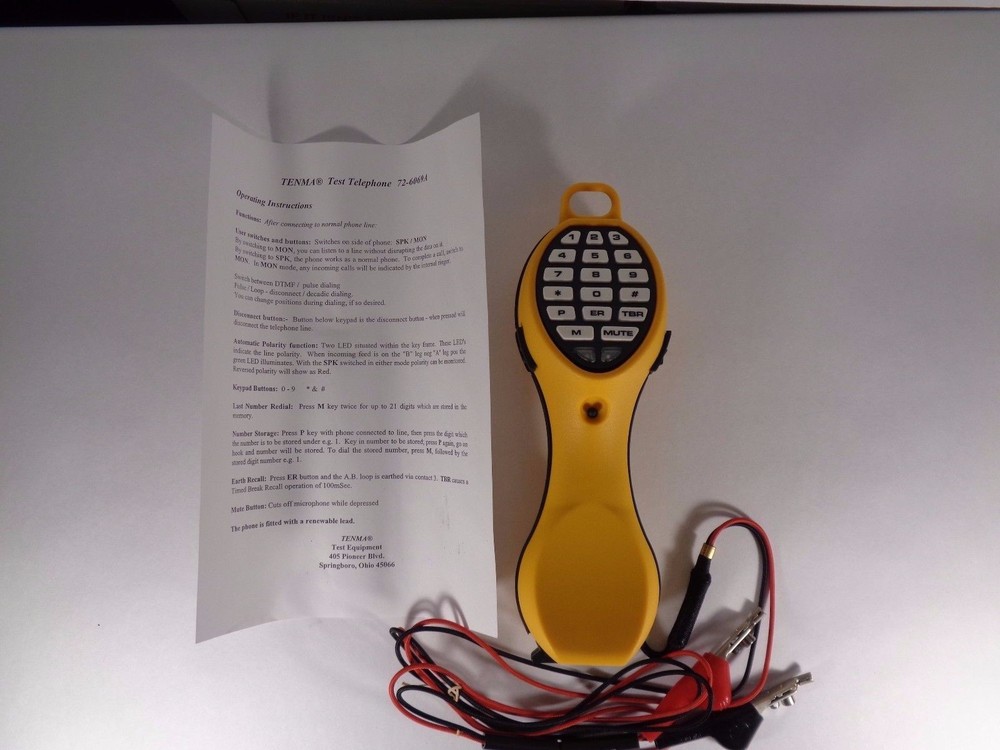 TENMA TEST TELEPHONE 76-6069A