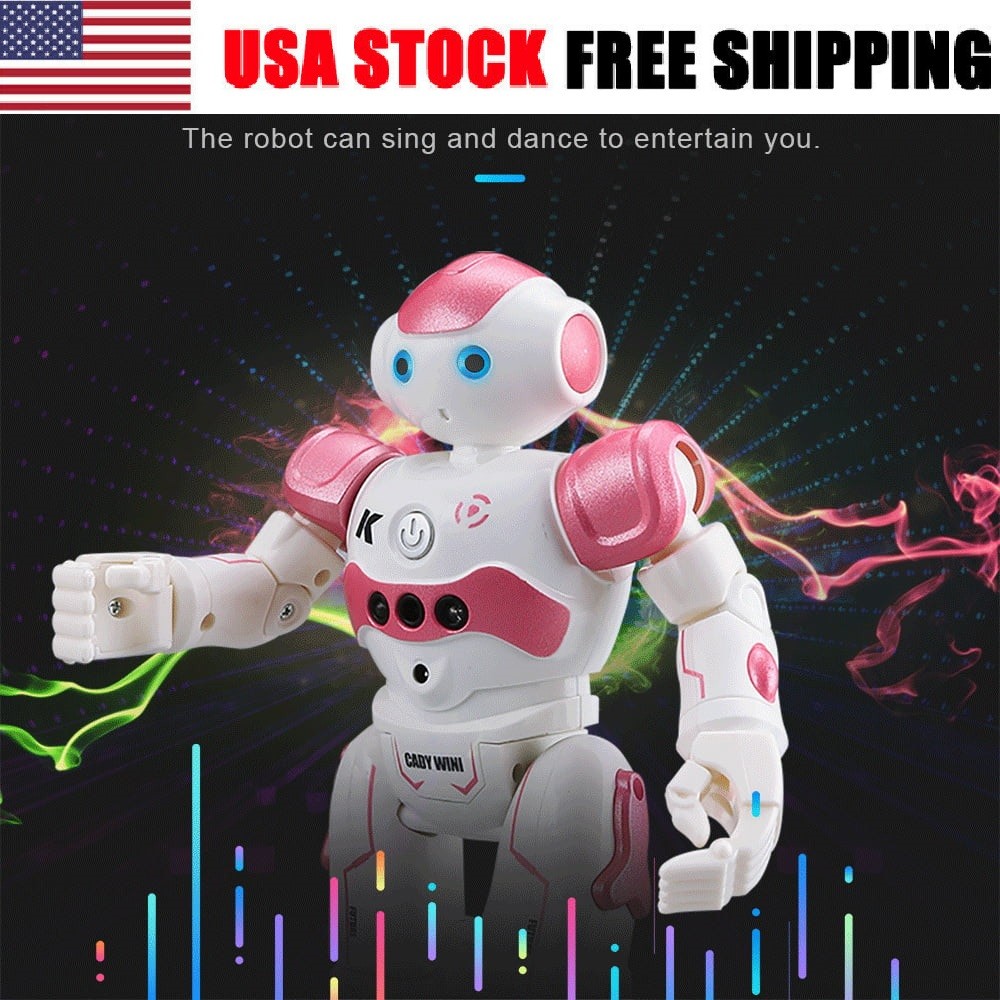 RC Robot Toys, Gesture & Sensing Programmable Remote Control Smart Robot Pink US