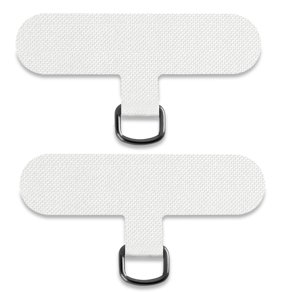 TACOMEGE Phone Tether Tab for iPhone, Cell Lanyard Patch, Middle, White