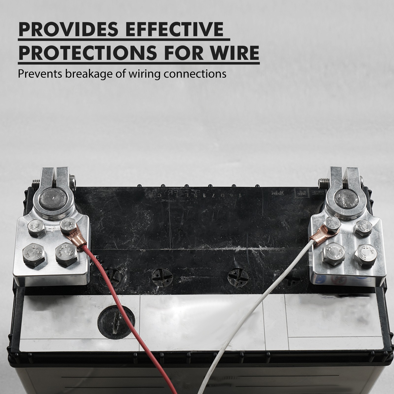 4 Spot Flat Lug Battery Terminal For SAE Top Post Clamp Car Audio Pair