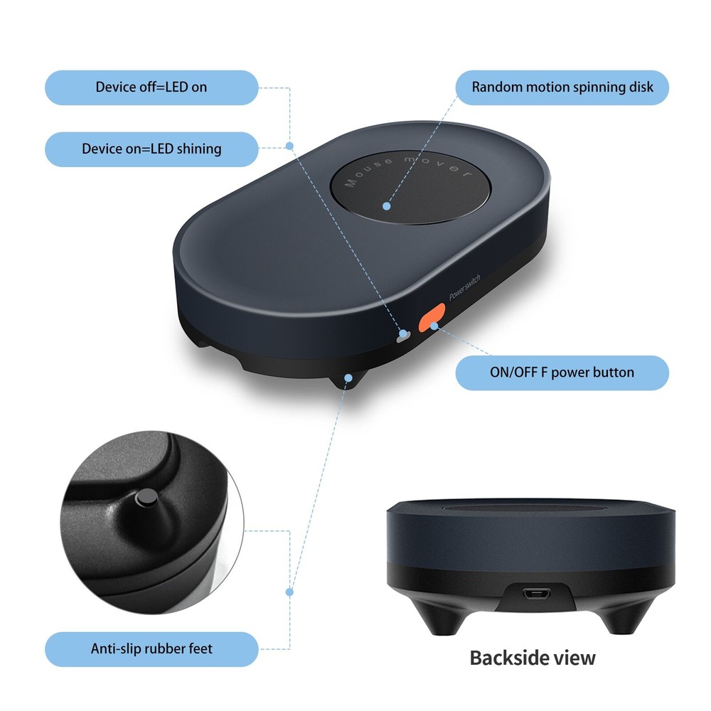 Mouse Jiggler Mouse Mover Mouse Movement Simulator with ON/OFF Switch