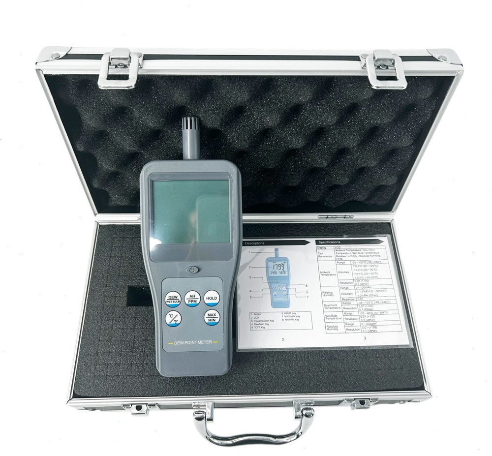 Temp Humidity Dewpoint Meter Display 3 Measurement Parameters Resolution 0.01