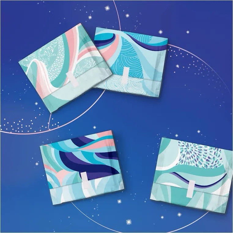 Always Infinity FlexFoam Extra Heavy Overnight Unscented Pads With Wings 22 Ct