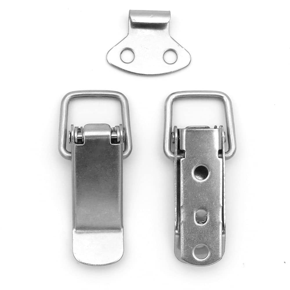 BERYLER Latch, Stainless Steel Spring Loaded Toggle 4 Pack, Silver