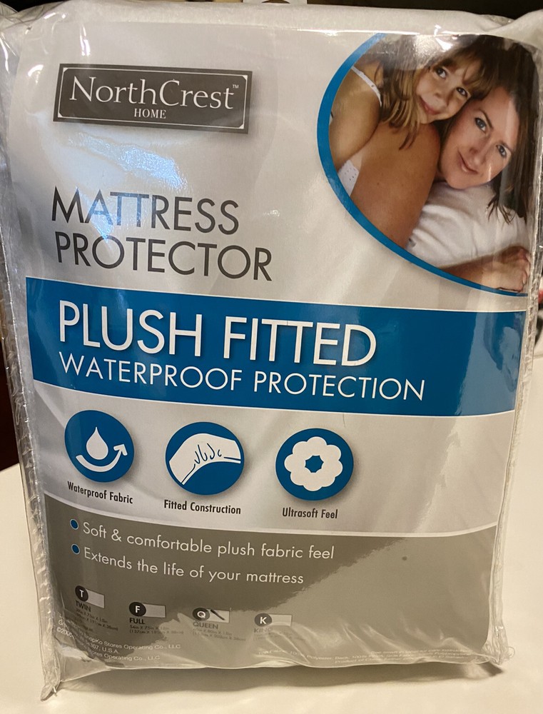 NORTH CREST  Queen Size Mattress Protector   (White) Never Used