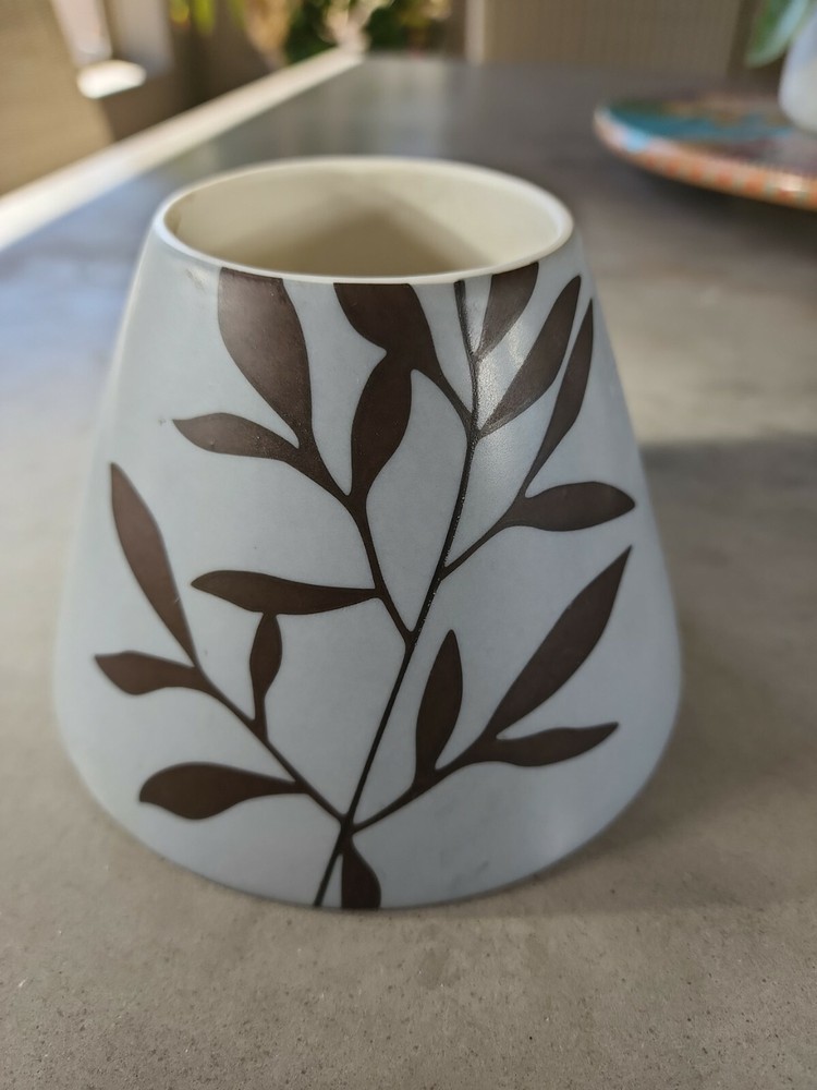 Candle Shade Topper, Grey with Brown Tree Branch