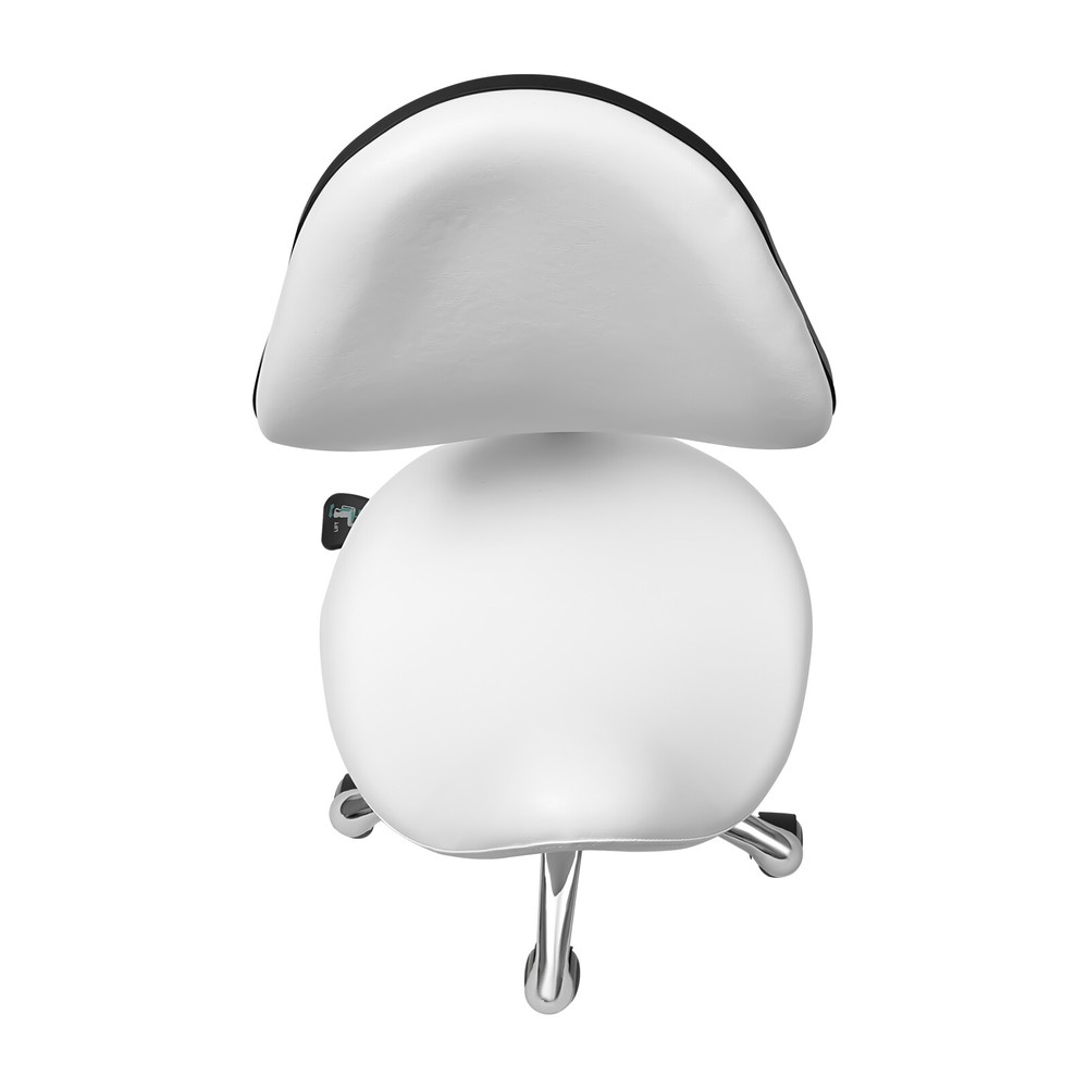 Ergonomic Saddle Stool with Adjustable Backrest for Comfort and Mobility