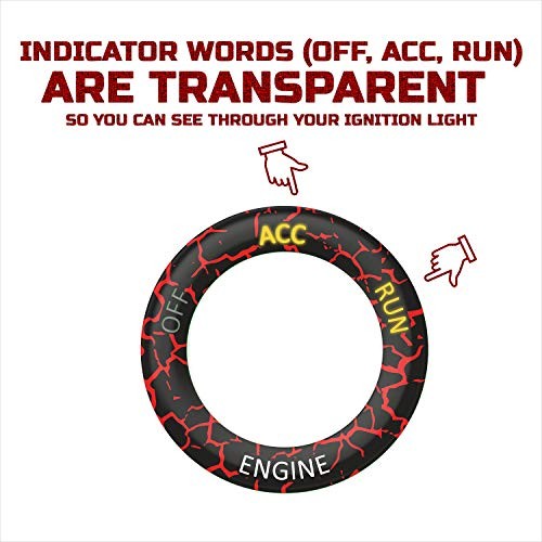 Push Start Button Cover for Dodge Challenger Charger Durango Ruby Red