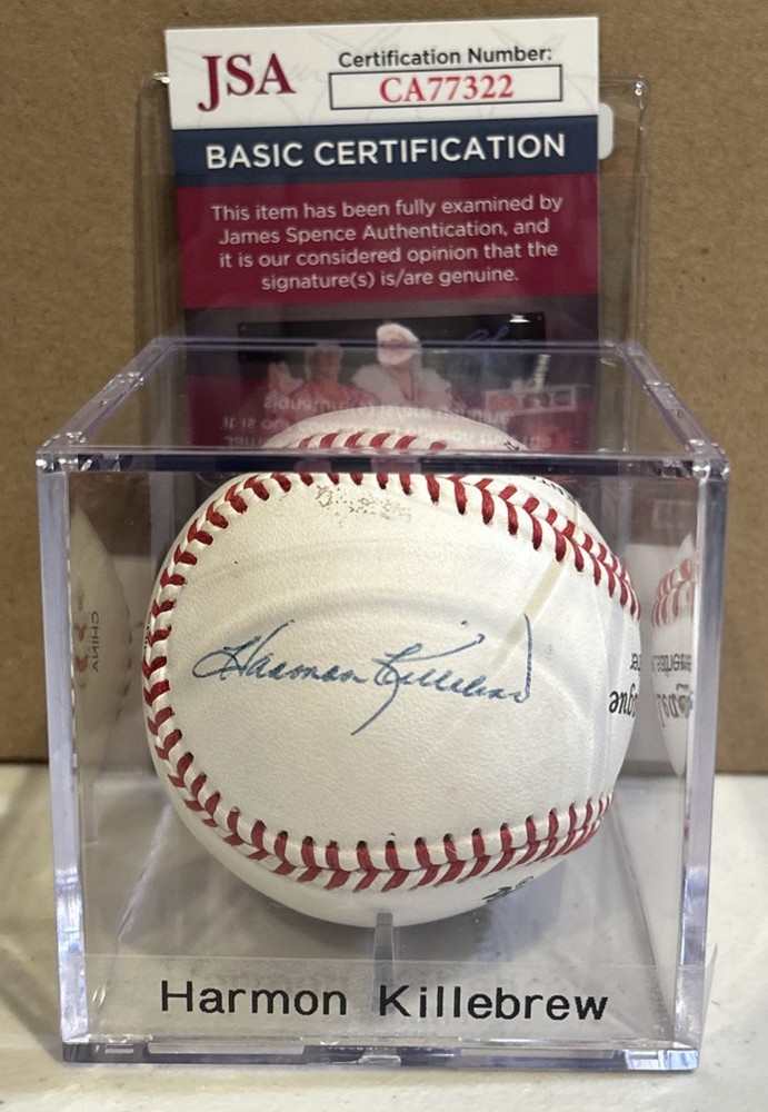 Harmon Killebrew Autographed Baseball JSA Certification