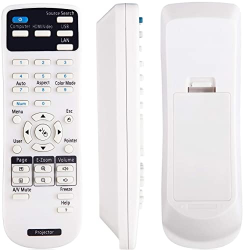 Projector Remote Control Compatible with Epson Projector, Home Cinema,