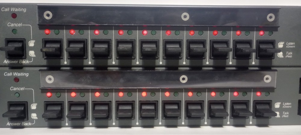 Two Clean Working Clear-Com ICS-102 Matrix Plus II Master Stations w/ AC Adapt.