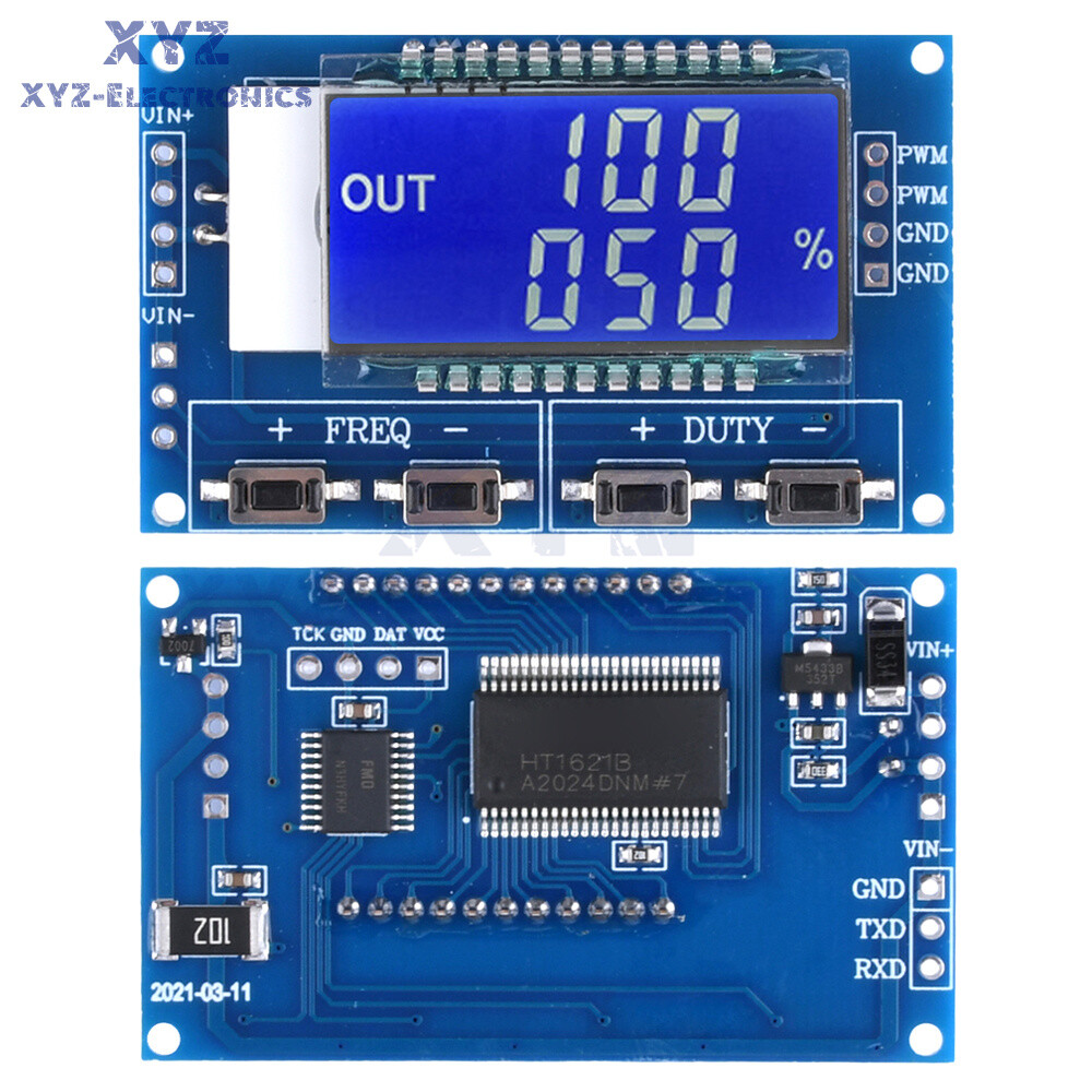 PWM Pulse Frequency Duty Cycle Square Wave Adjustable Module Signal Generator