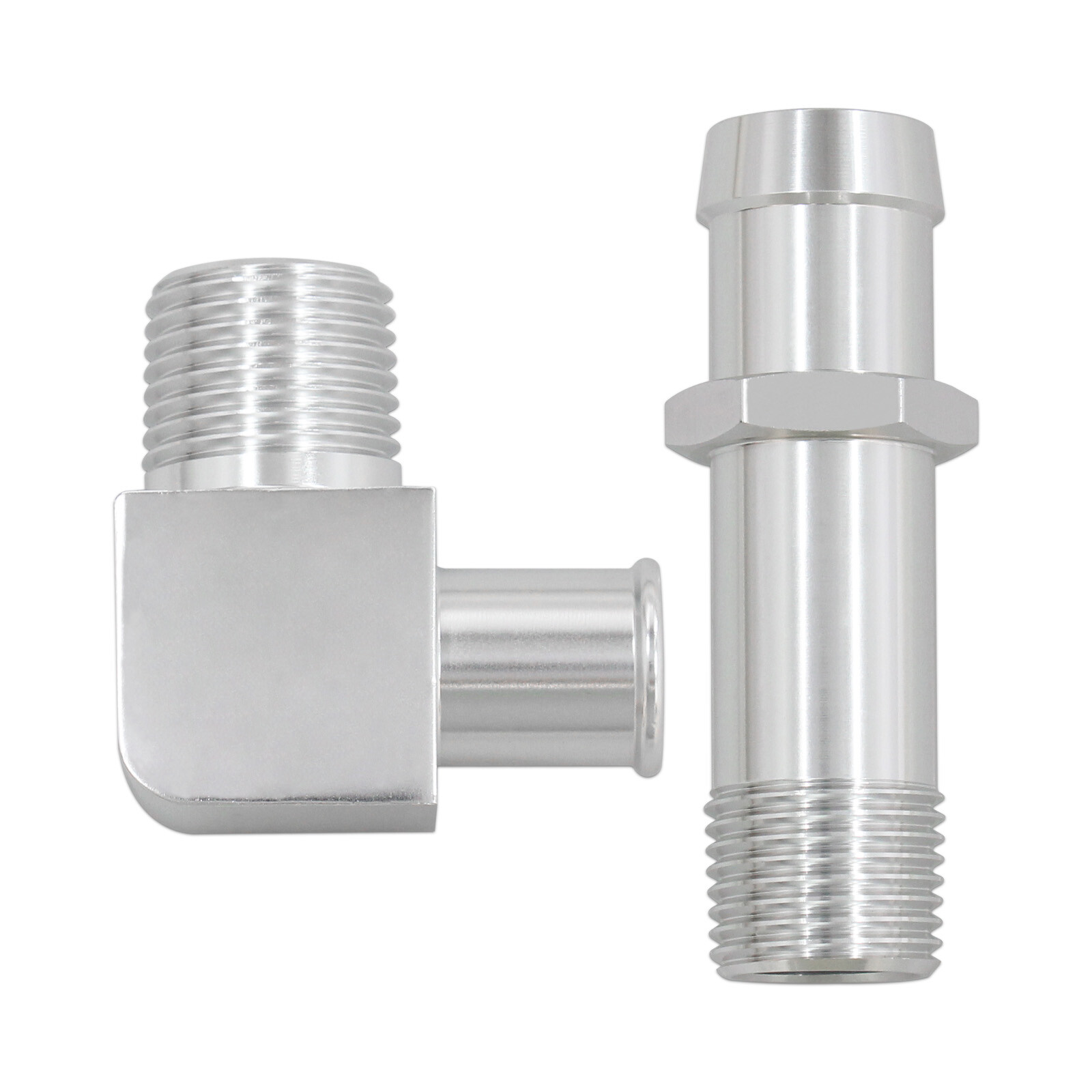 2PCS Heater Hose Fitting 3/4" Water Pump 5/8" Intake For Chevy SBC V8 Engines