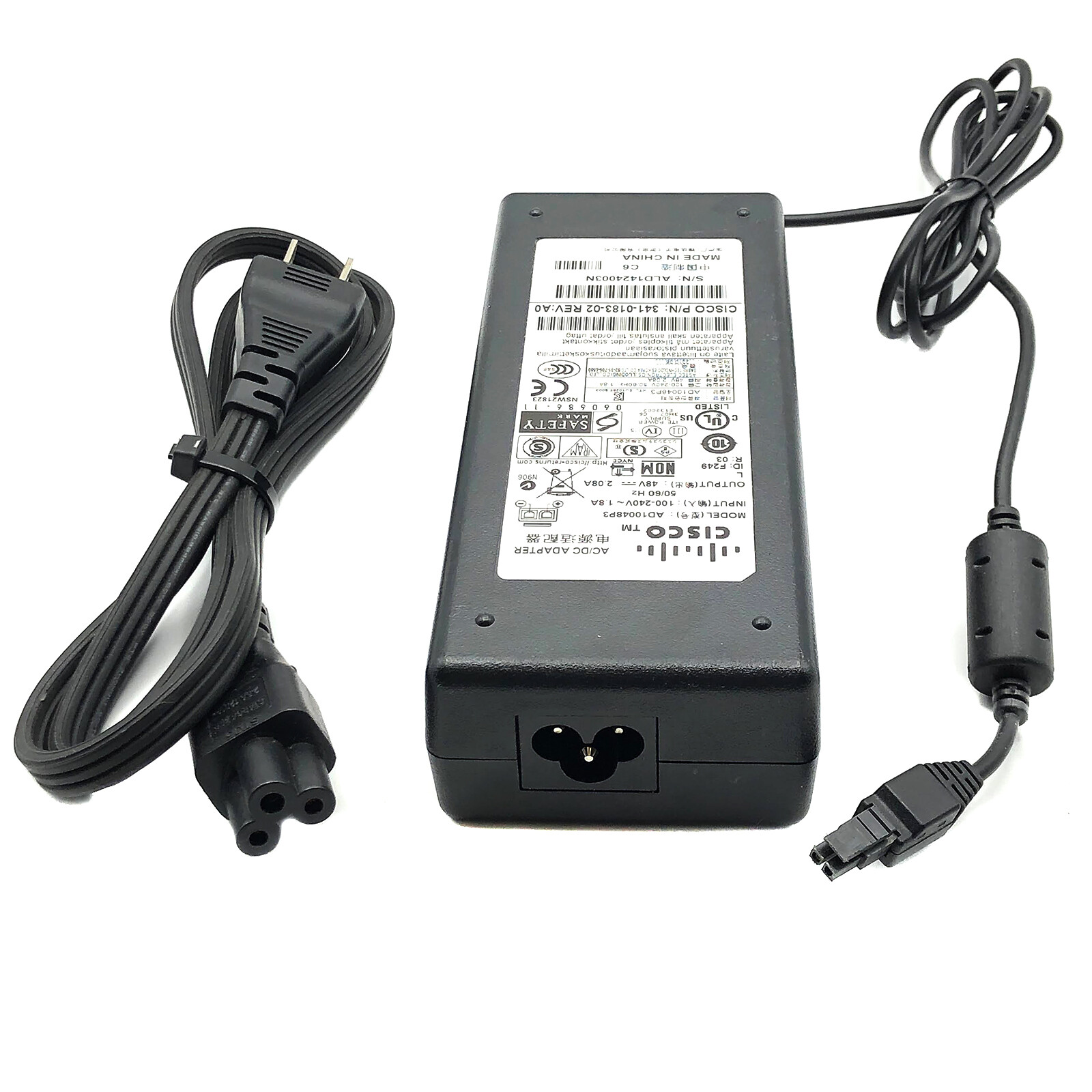 Genuine 48V AC Adapter for Cisco AIR-CT2504-K9 2500 Series LAN Controller w/PC