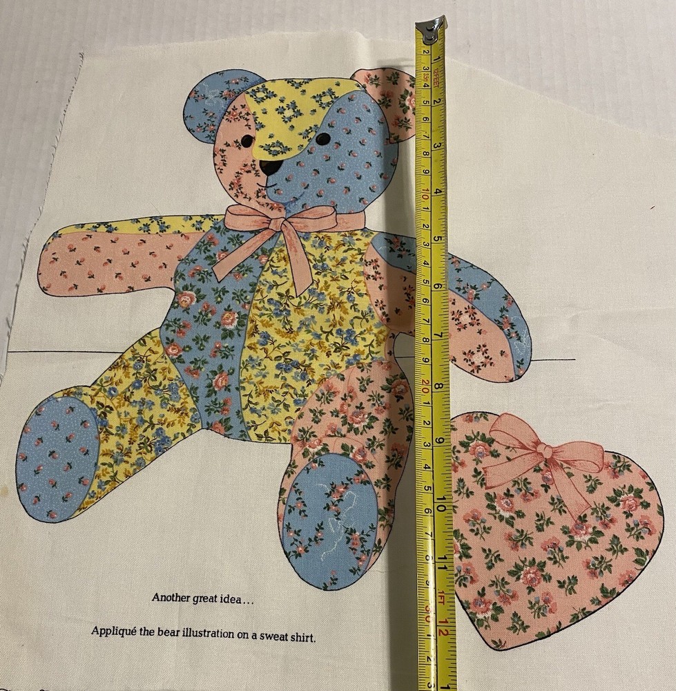 Bear Appliqué for Crafting One Sided