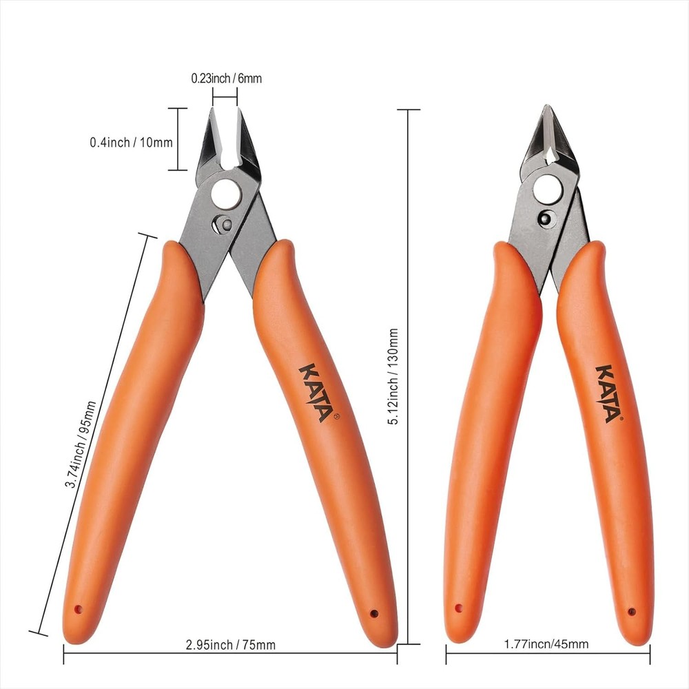KATA 5-Pack Micro Wire Cutters, Precision Electronics Flush Cutter and 5 Pack