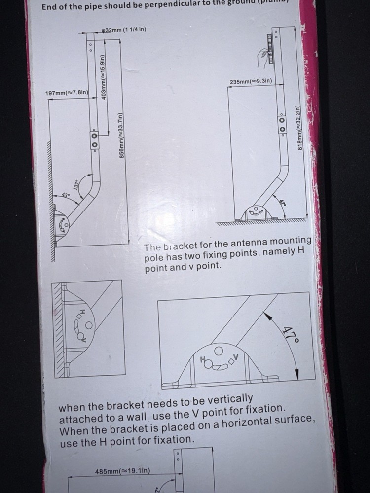 Adjustable Outdoor Antenna Mounting Pole