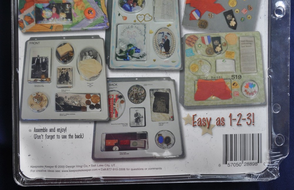 Plastic Keeper Pockets Sheet School Keepsakes Scrapbook Notebook 8.5x11 Binder