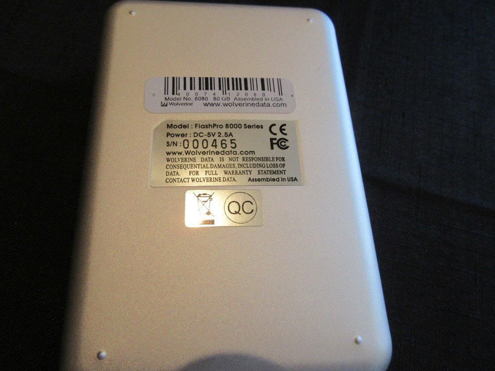 Wolverine 80GB Memory Card Reader Model 8080