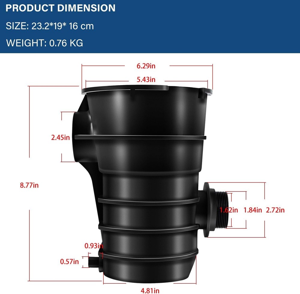 354530 Fits Pentair Dynamo Pot Replacement Sta-Rite above ground pump