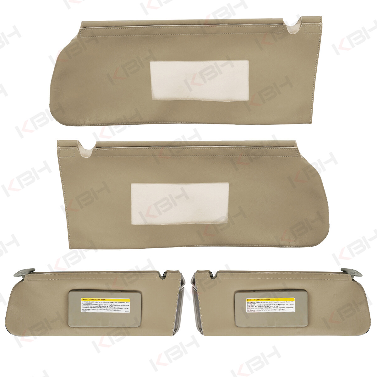 Sun Visor Replacement Cover Leather 95-99 Chevy Tahoe Suburban Yukon Beige Tan