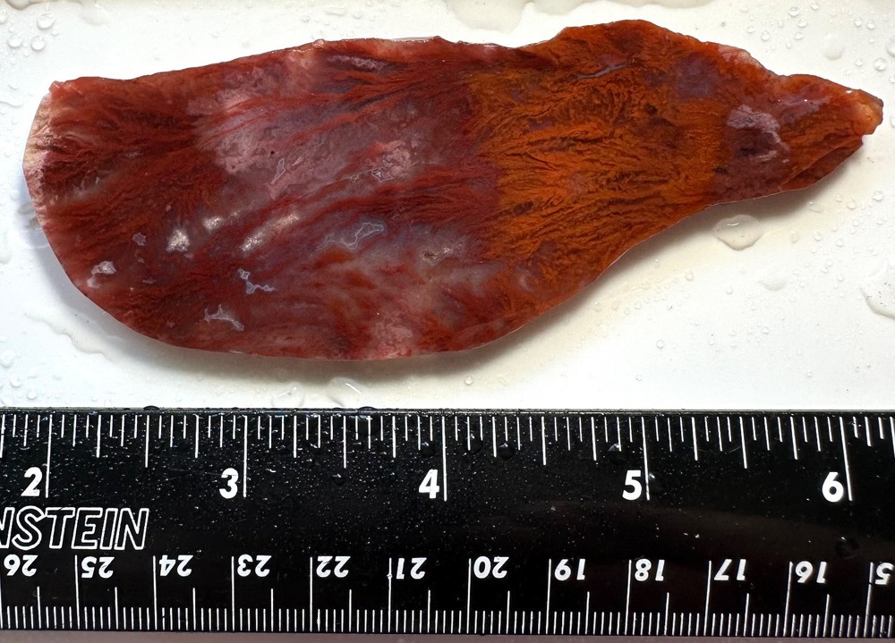 Collector Flame Agate Slab, 41 grams, Lapidary/Specimen