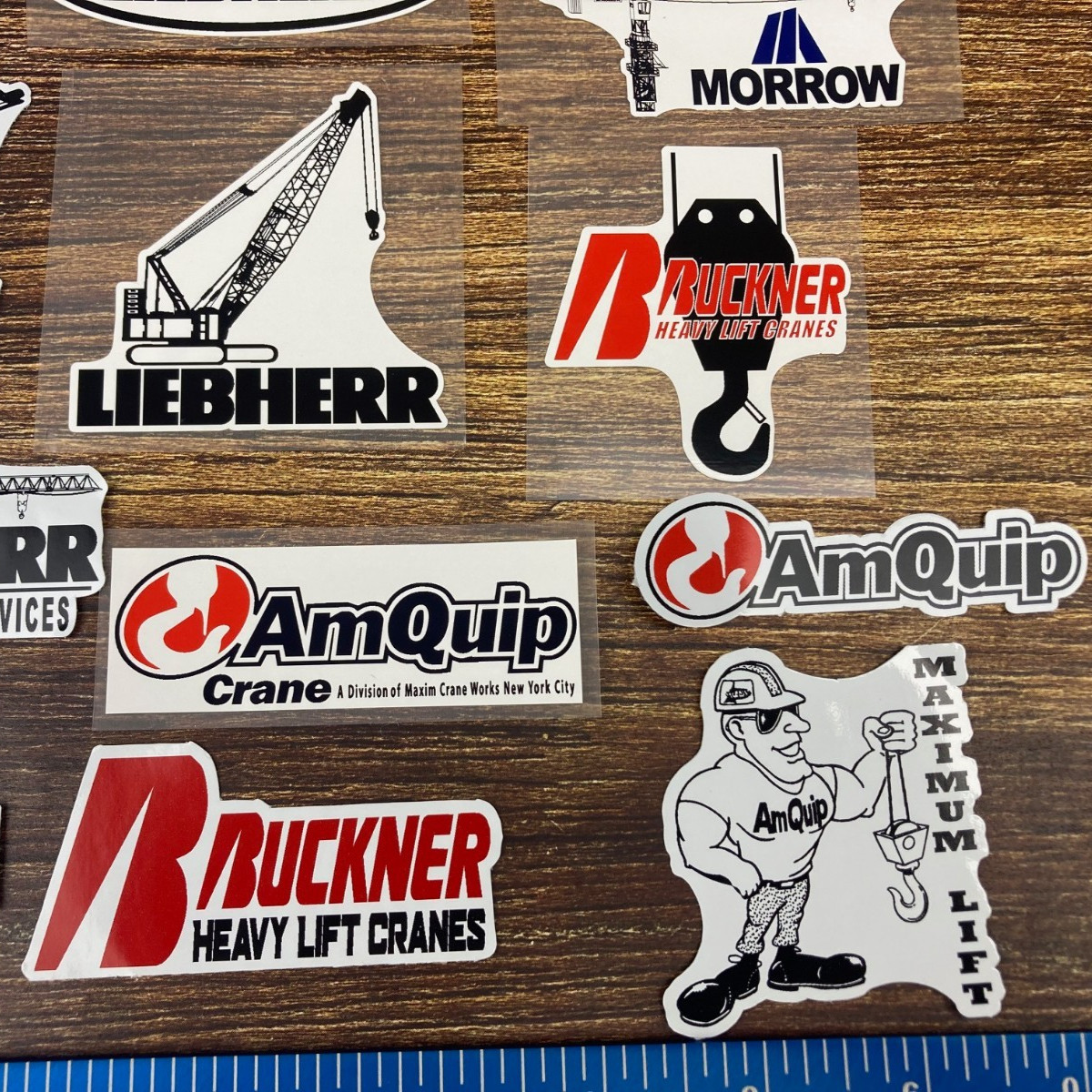 Hardhat Stickers Liebherr Morrow P&H BUCKNER AmQuip AMERICAN Tower Crane Laborer