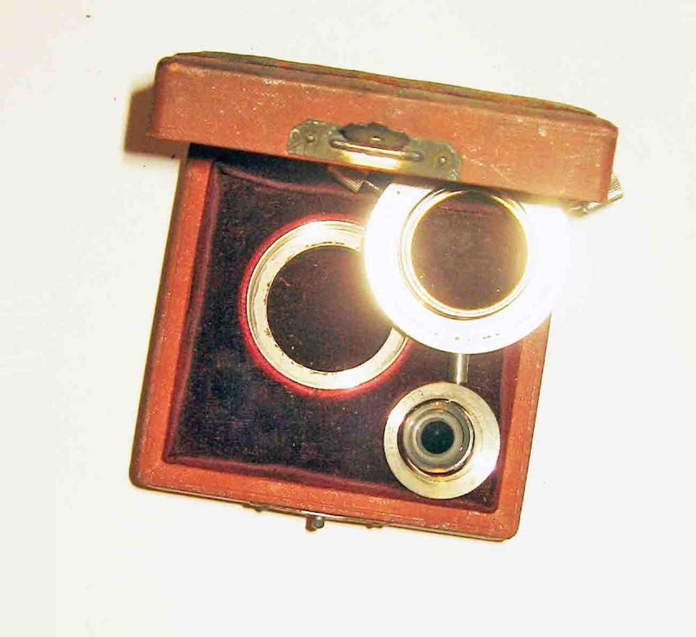 Cased c1920s LEITZ - WETZLAR DARKFIELD Dunkelfeld Microscope CONDENSOR