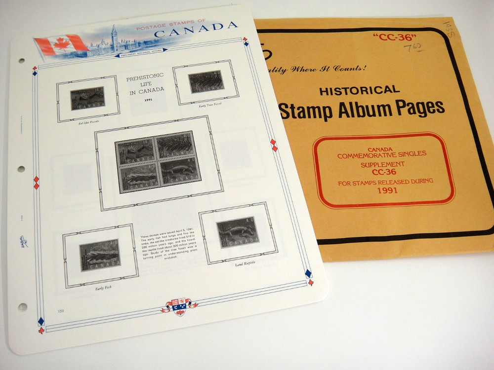 White Ace 1991 Canada Commemorative Singles Stamp Supplement CC-36 NOS