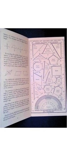 Speed-Up Geometry Ruler Baltimore Drafting Tool 1950s Protractor Stencil