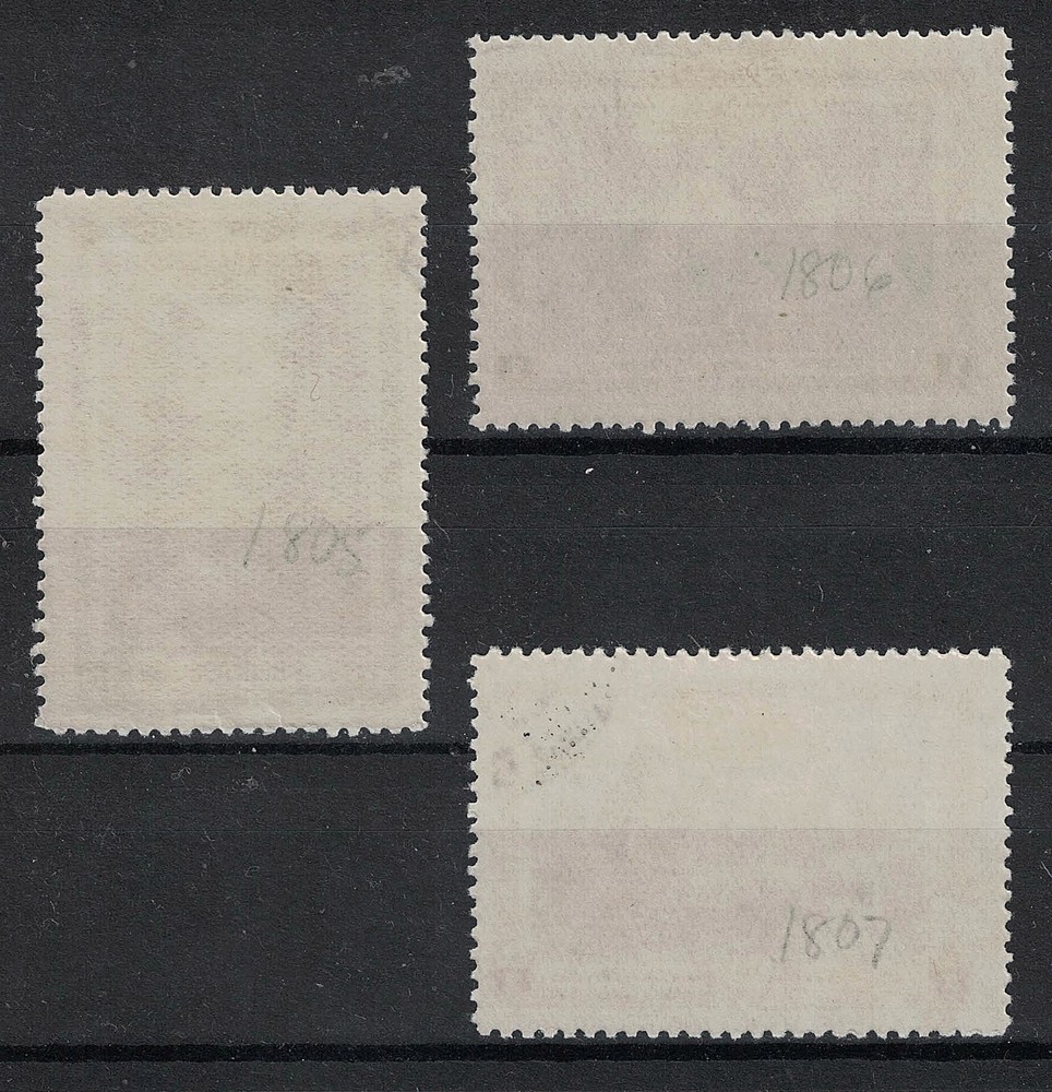 RUSSIA,USSR:1956 SC#1805-07(3)Used-Vassili Grigorievitch Perov (1833-82),Painter