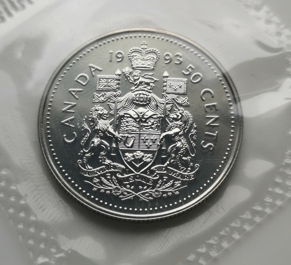 ***  CANADA  50  CENTS  1993  ***  PROOF  LIKE  ***  SEALED  COIN  ***