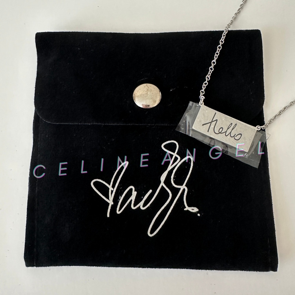 Weekends with Adele Silver Hello Necklace Caesars Palace Las Vegas