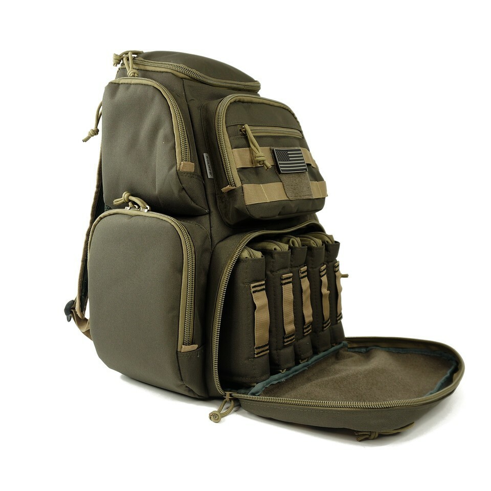 18" Heavy Duty Range, Shooting, Gear Multi-Functional w/ Pouches Backpack