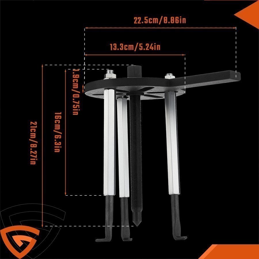 Three-jaw Bearing Disassembly Puller Inner Hole Removal Tool Multi-Function Set