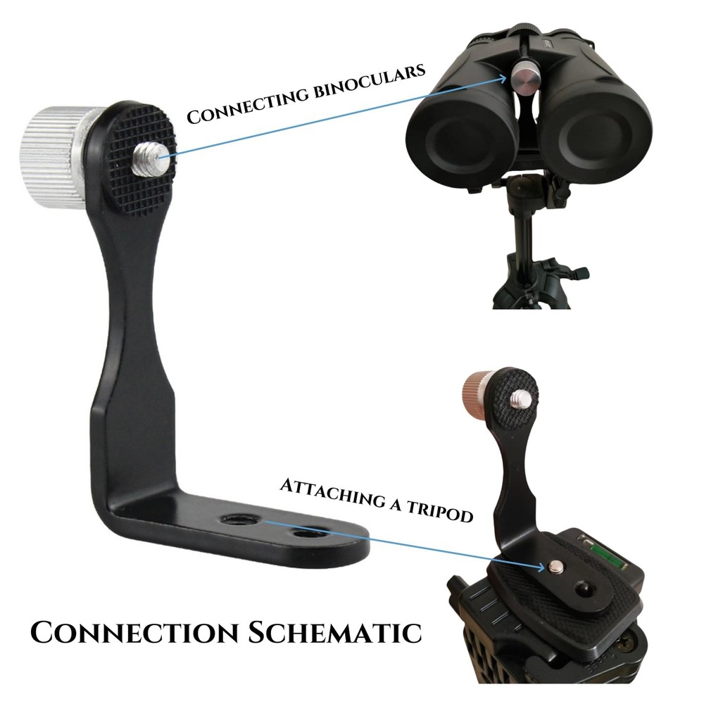 Universal Binocular Adapter Metal Binocular Tripod Adapter Adaptor Mount Brac...