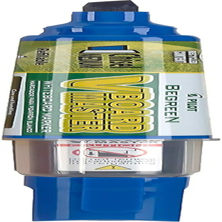 PILOT V Board Master Begreen Refillable White Board Markers, Chisel Tip, Blue In