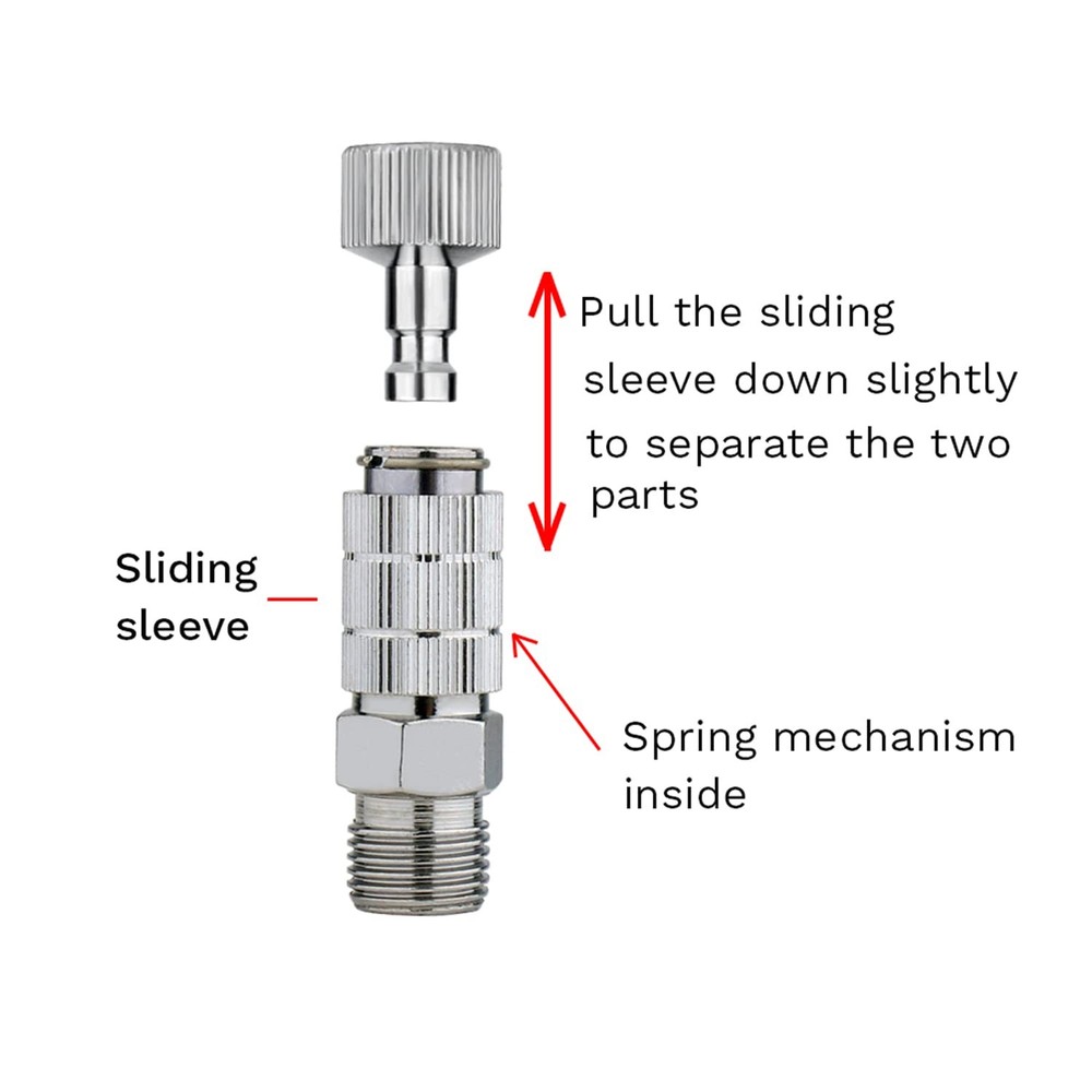 14pcs Multi-Size Airbrush Adapter Set Quick Release Disconnect Coupler Kit