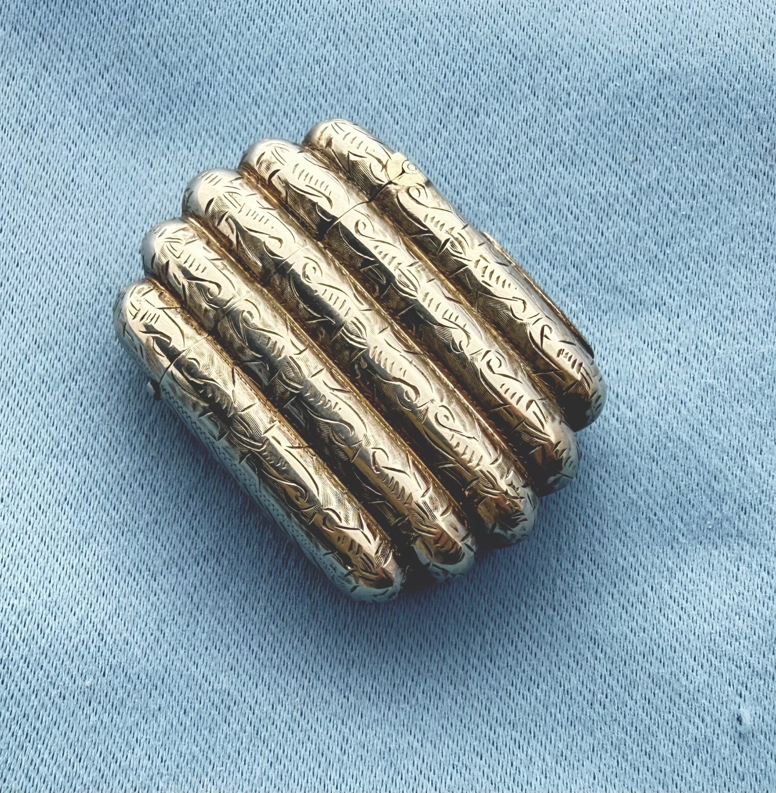 Match Safe Coin Silver Bundle of Cigars Maker ? 1 4/4 x 1 1/4 In No Mono 19.5 Gr