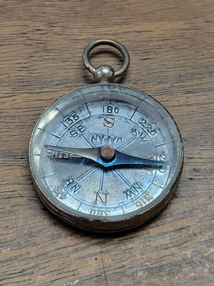 Vintage Metal Compass Made in Japan