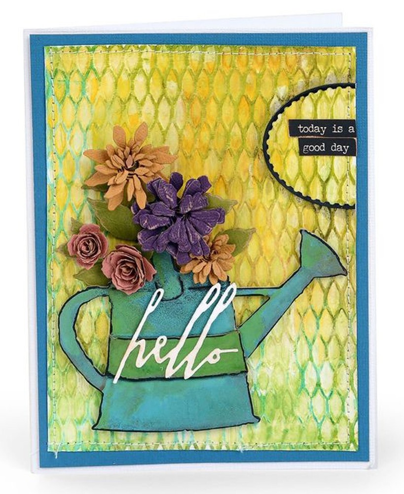 Sizzix Thinlits Tiny Tattered Florals 15pc with tool #660227 Retail $28.99 Holtz