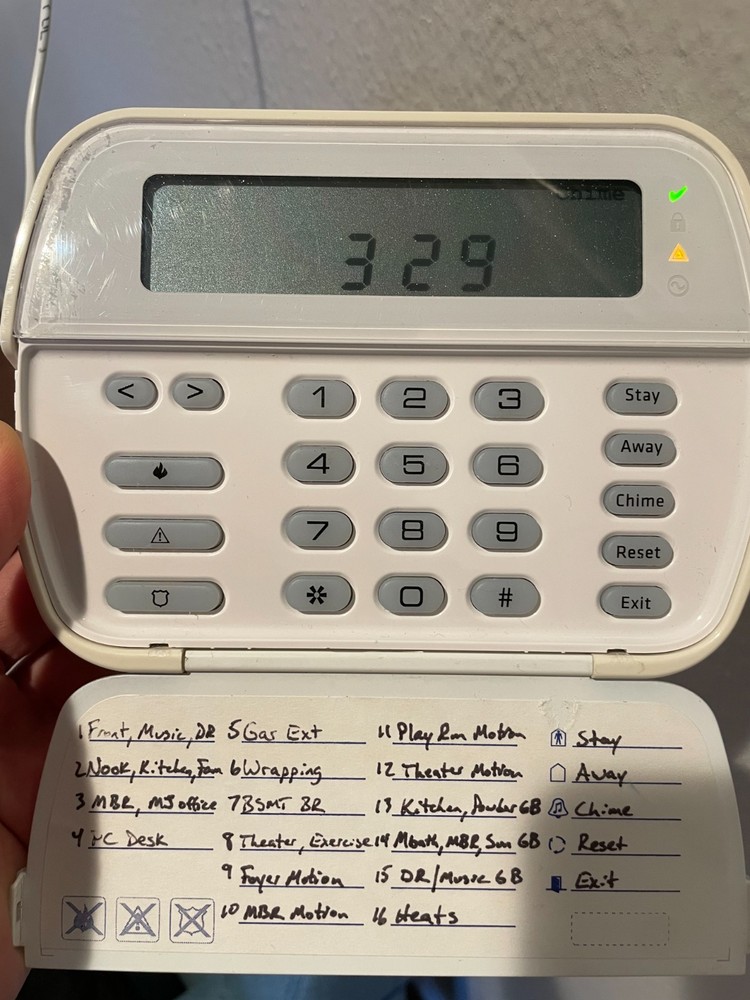 DSC RFK5501-433 LCD Alarm Keypad