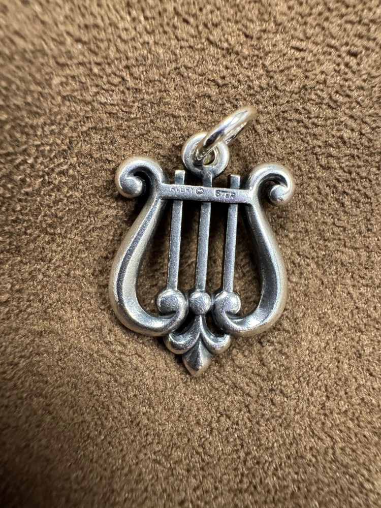 James Avery Retired Lyre Charm *Uncut Loop*
