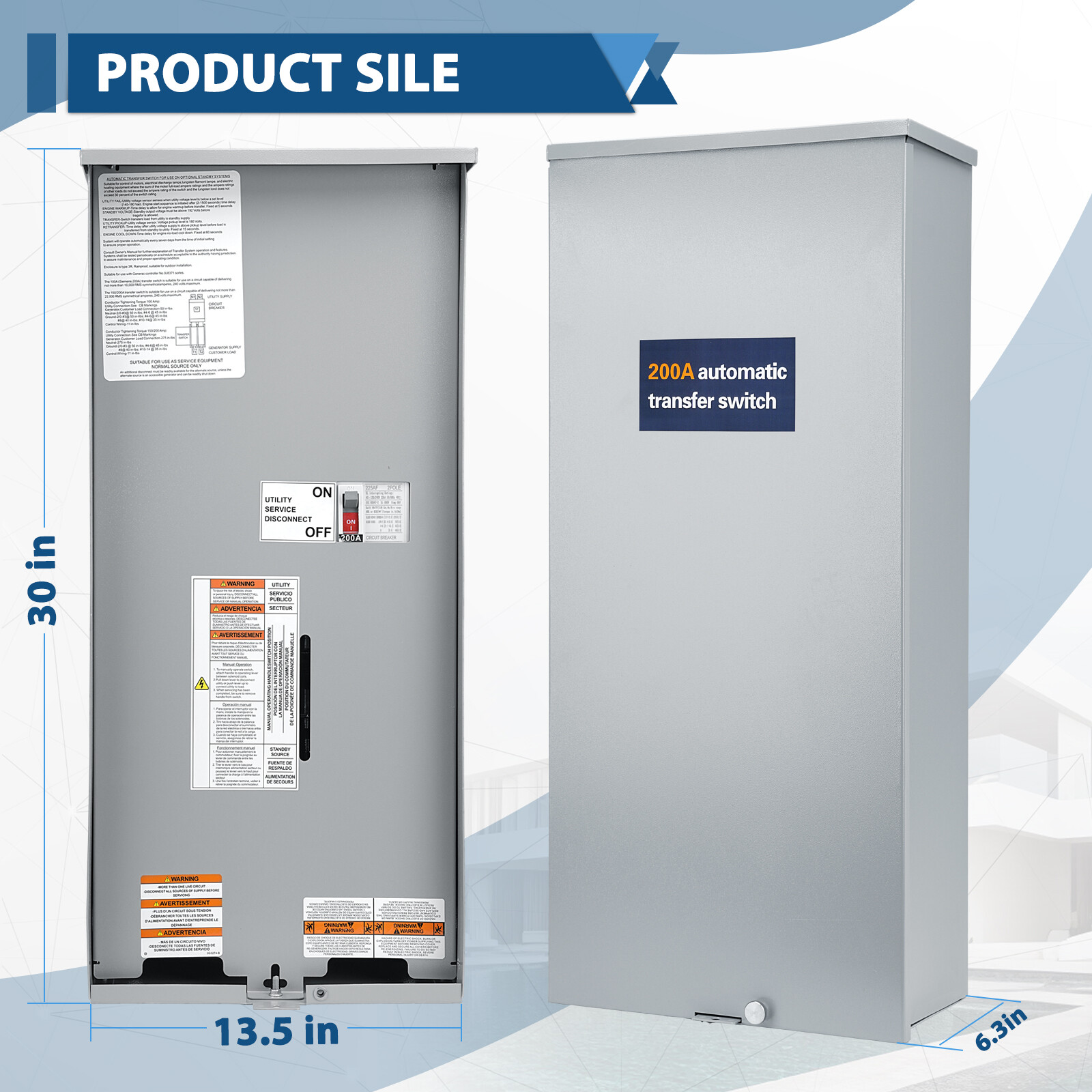 Upgrade 200-AMP Automatic Whole House Transfer Switch
