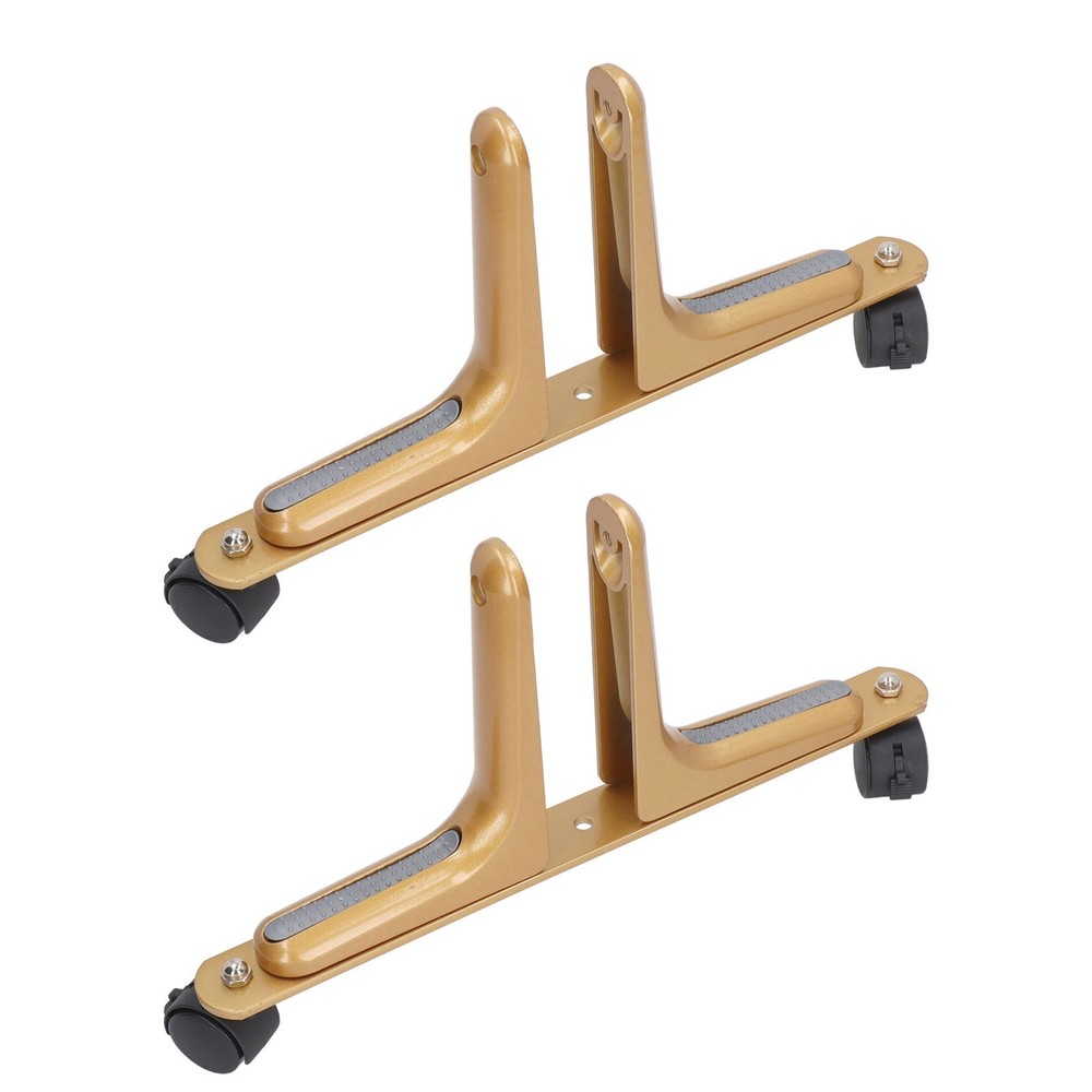 Gold 2 Set Room Divider Screen Holder Width Adjustable Movable Screen Partition